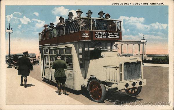 Double Deck Motor Bus Chicago Illinois