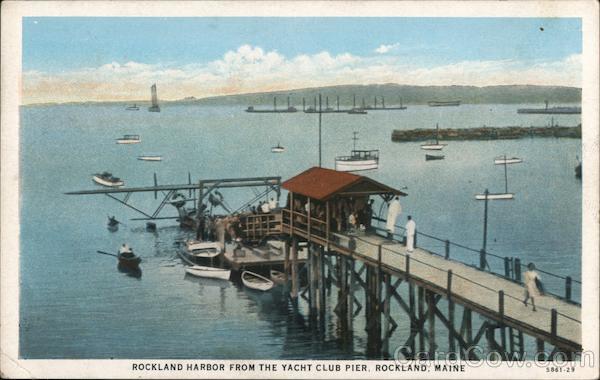 Rockland Harbor from the Yacht Club Pier Maine