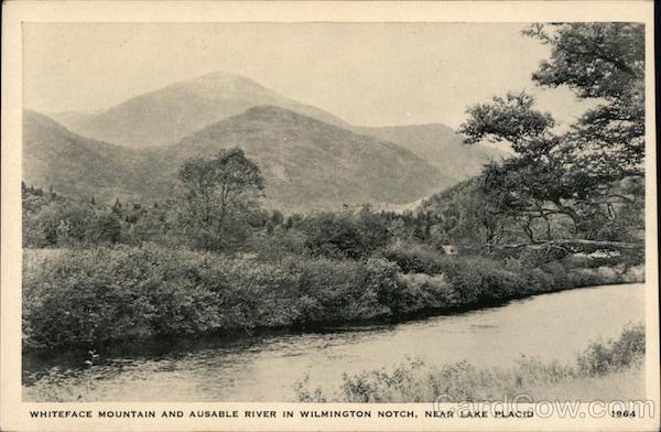 Whiteface Mountain and Ausable River in Wilmington Notch Lake Placid New York