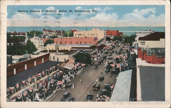 Central Avenue in Holiday Attire St. Petersburg Florida