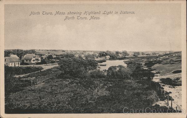 North Truro, showing Highland Light in Distance Massachusetts