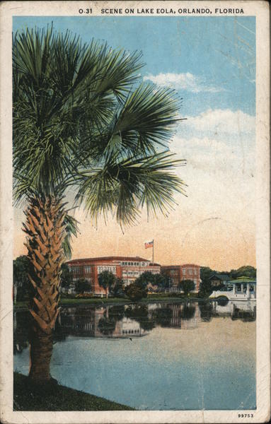 Scene on Lake Eola Orlando Florida