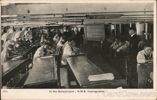 In the Schoolroom: H.M.S. Impregnable England Interiors