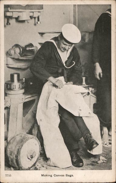 Making Canvas Bags England Navy