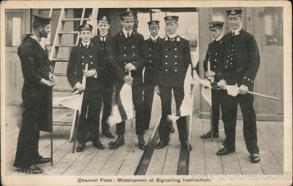 Channel Fleet - Midshipmen at Signaling Instruction England