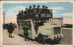 Double Deck Motor Bus Postcard