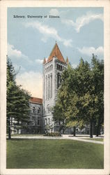 Library, University of Illinois Champaign, IL Postcard Postcard Postcard