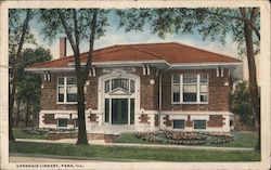 Carnegie Library Pana, IL Postcard Postcard Postcard