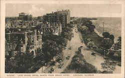 Lake Shore Drive, North from Drake Hotel Postcard