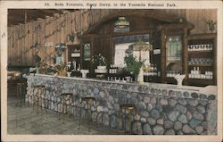 Soda Fountain, Camp Curry Yosemite National Park, CA Postcard Postcard Postcard