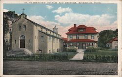 St. Catherine's Church and Rectory Postcard