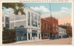 Colony St. Looking South, M.P.B.L. Building Meriden, CT Postcard Postcard Postcard