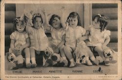 The Dionne Quintuplets at Callander Postcard