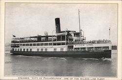 Steamer "City of Philadelphia" One of the Wilson Line Fleet Postcard