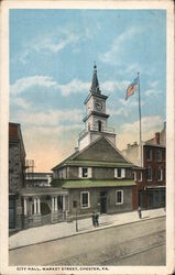 City Hall, Market Street Chester, PA Postcard Postcard Postcard