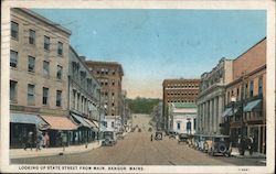 Looking up State Street Postcard