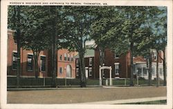 Warden's Residence and Entrance to Prison Postcard