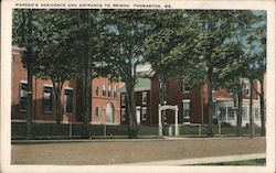 Warden's Residence and Entrance to Prison Thomaston, ME Postcard Postcard Postcard