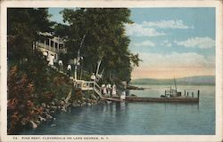 Pine Rest, Cleverdale on Lake George Postcard