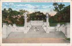 Approach to Rensselaer Polytechnic Institute Troy, NY Postcard Postcard Postcard