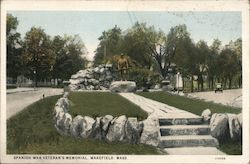 Spanish War Veteran's Memorial Wakefield, MA Postcard Postcard Postcard