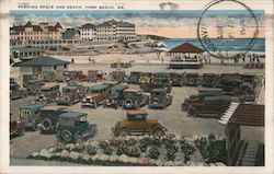 Parking Space and Beach Postcard