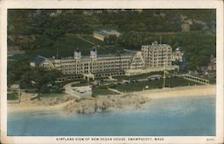 Airplane View of New Ocean House Postcard