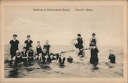 Bathing at Nobscusset Beach Dennis, MA Postcard Postcard Postcard