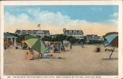 Belmont Bathing Beach and Hotel, Cape Cod West Harwich, MA Postcard Postcard Postcard