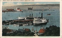 Brant Point and Nantucket Harbor Massachusetts Postcard Postcard Postcard