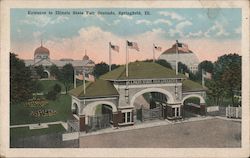 Entrance to Illinois State Fair Grounds Postcard