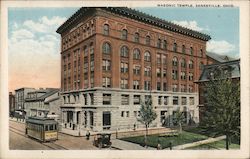 Masonic Temple Zanesville, OH Postcard Postcard 