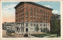 Masonic Temple Zanesville, OH Postcard Postcard Postcard