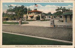 Oaklawn Tourist Court on Broadway of America Postcard