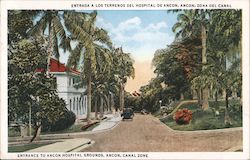 Entrance to Ancon Hospital Grounds Panama Postcard Postcard Postcard