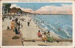 Surf Bathing, Myrtle Beach Postcard