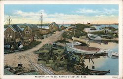 Menemsha By-the-Sea Martha's Vineyard, MA Postcard Postcard Postcard