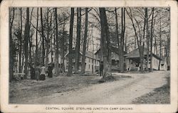 Central Square, Sterling Junction Camp Ground Postcard