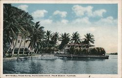 Whitehall From Royal Poinciana Dock Palm Beach, FL Postcard Postcard Postcard