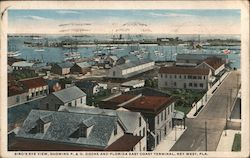 Bird's Eye View, Showing P.&O. Docks and Florida East Coast Terminal Postcard
