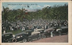 Daily Concerts in Royal Palm Park Miami, FL Postcard Postcard Postcard