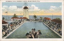 Swimming Pool, Fisher's Casino Postcard