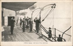 HMS Caesar: Arrival of the Admiral, Royal Navy Postcard