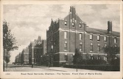 Royal Naval Barracks - Front View of Men's Blocks Chatham, England Postcard Postcard Postcard