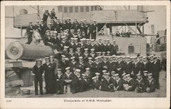 Bluejackets of H.M.S. Hindsutan England Navy Postcard Postcard Postcard