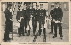 Channel Fleet - Midshipmen at Signaling Instruction Postcard