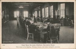 Royal Naval Barracks - Recreation Room Postcard