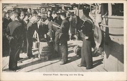 Channel Fleet: Serving out the Grog England Navy Postcard Postcard Postcard
