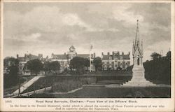 Royal Naval Barracks, Front View of the Officers' Block Chatham, England Kent Postcard Postcard Postcard