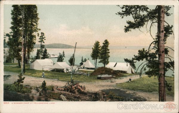 A Summer Camp at Yellowstone Lake Yellowstone National Park Wyoming
